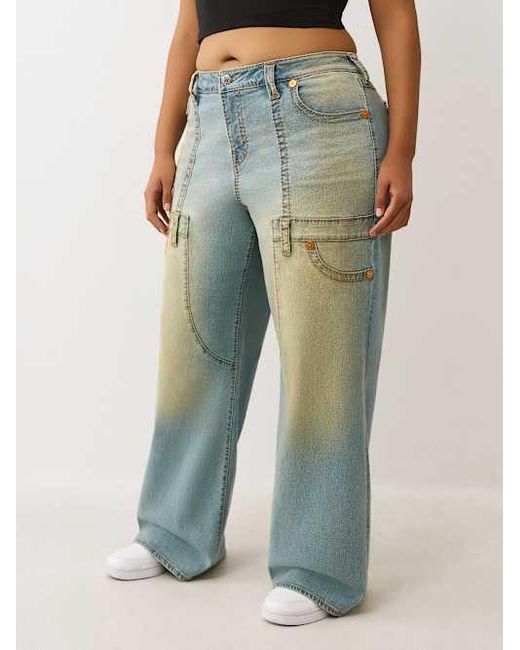 True Religion Blue Plus Bobbi Carpetner Big T Baggy Jean