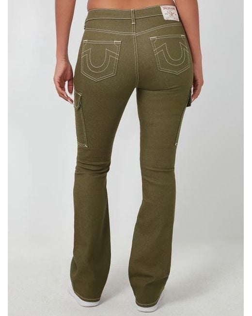 True Religion Natural Cargo Single Needle Bootcut Pant