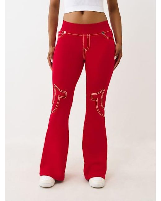 True Religion Low Rise Big T Flared Sweatpant