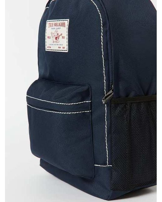 TRUE RELIGION Logo Big T Backpack in Blue | Lyst