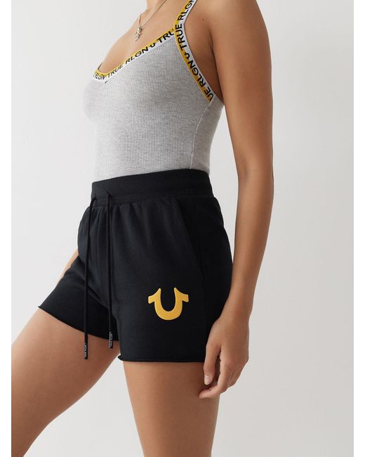True Religion Cotton Logo Sweat Short 
