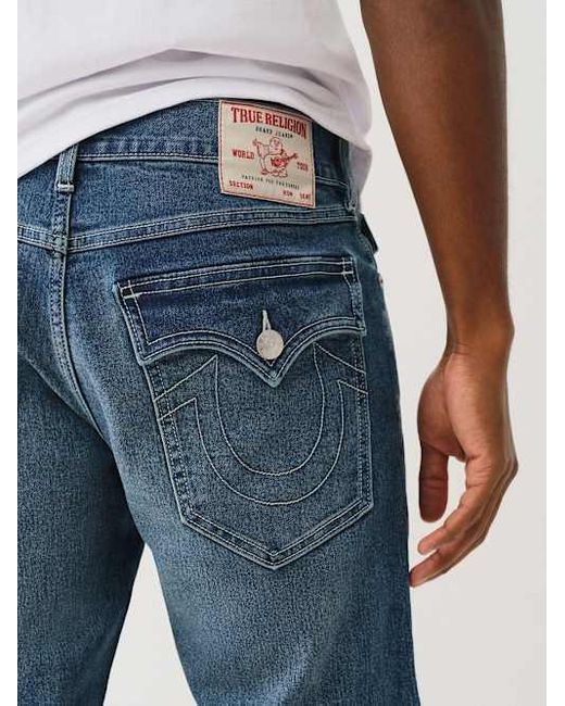 True Religion Blue Geno Single Needle Flap Slim Jean for men