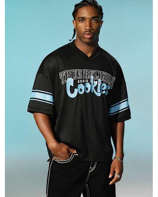 True Religion Black X Cookies Mesh Jersey for men