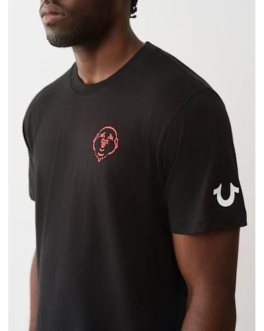 True Religion Black Buddha Coin T-shirt for men