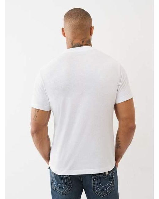 True Religion Gray Triple Buddha Box T-shirt for men