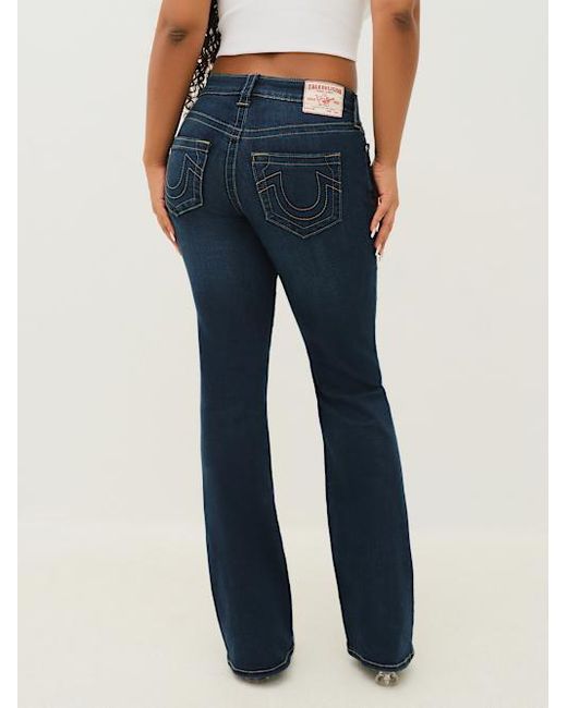 True Religion Blue Becca Mid Rise Bootcut Jeans