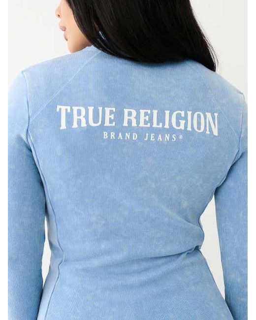 True Religion Blue Hs Logo Zip Track Jacket