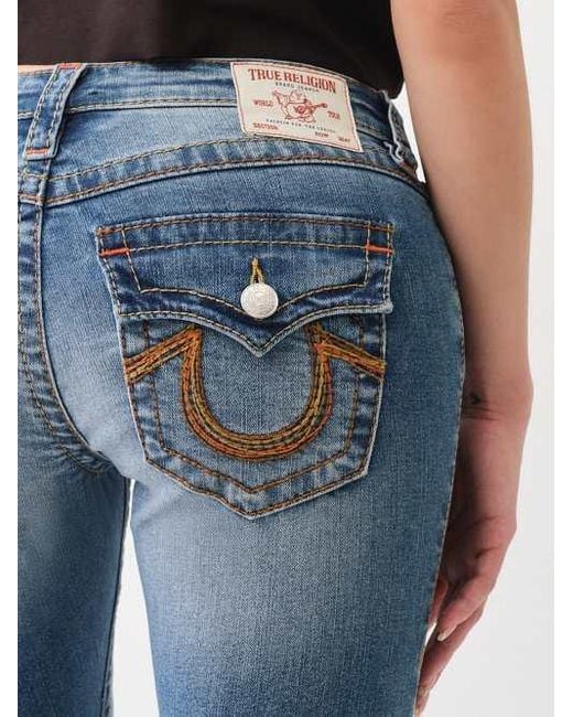 True Religion Women's Rainbow PKT Joey LR Flare Big T​, San