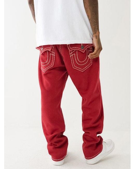 true religion mens jeans red