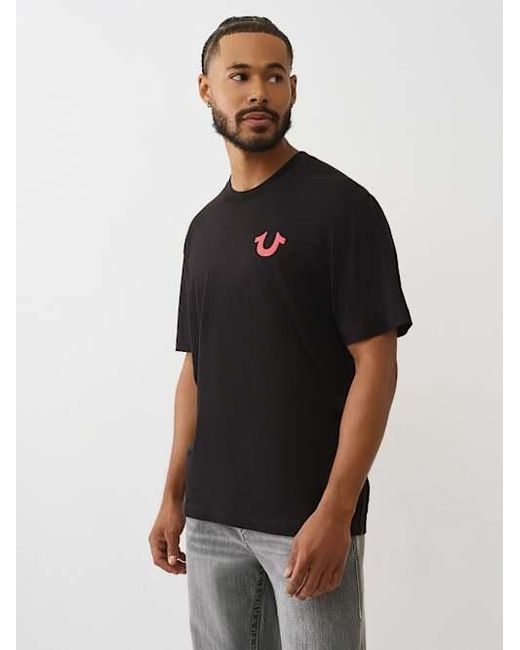 True Religion Black World Tour Logo T-shirt for men