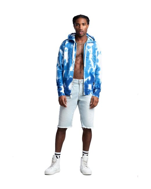 Tie Dye Applique Zip Hoodie 