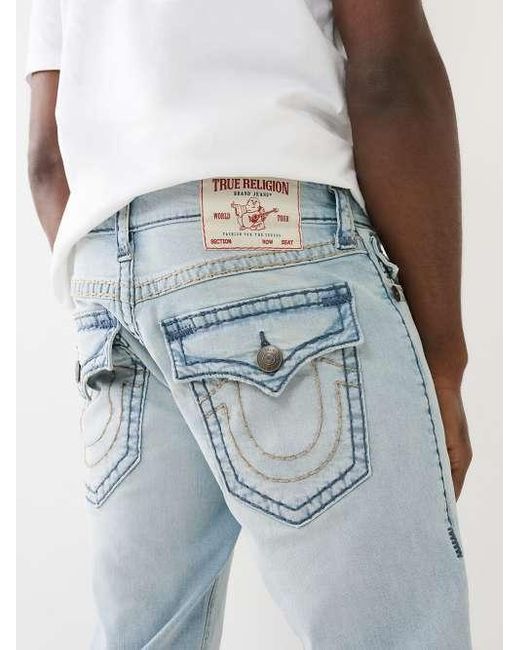 True Religion Blue Ricky Super T Flap Straight Jean for men