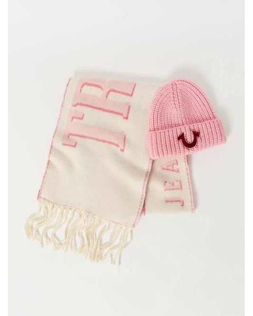 True religion deadstock ひ pink muffler True Religion True Beanie & Scarf Set in Pink for Men | Lyst