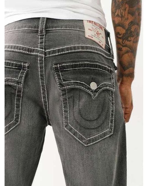 True Religion Gray Ricky Big T Straight Jean for men