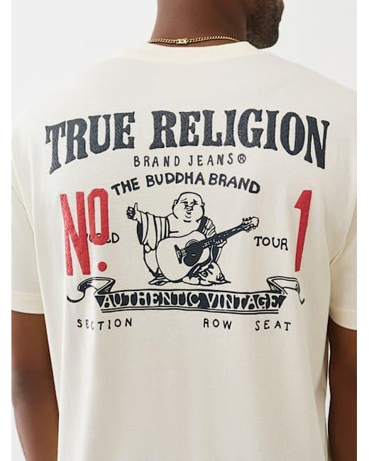 True Religion Gray World Tour Logo T-shirt for men