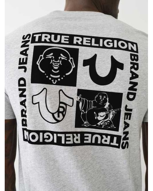 True Religion Blue Horseshoe Logo Tee for men