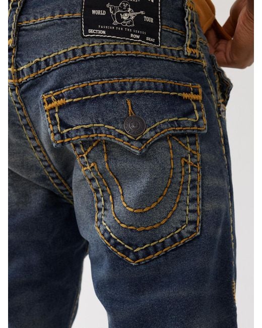 True Religion Ricky Super T Stitch Straight Jean in Blue for Men | Lyst