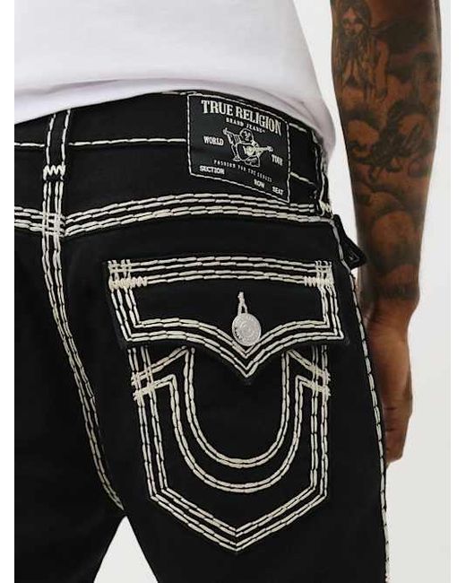 True Religion Ricky Super Qt Straight Jean in Black | Lyst