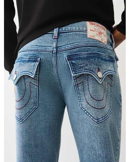 True Religion Blue Billy Flap Bootcut Jean 34" for men