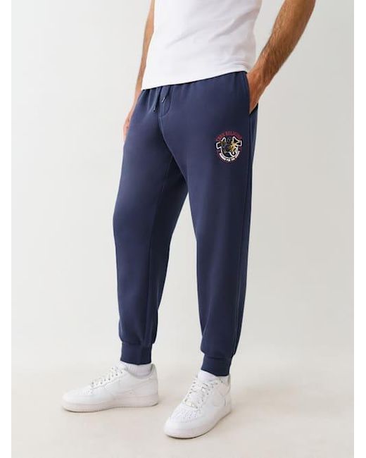 True Religion Blue Metallic Buddha Jogger for men