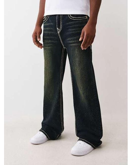 TRUE RELIGION Super T Exaggerated Flare Jean in Black for Men | Lyst