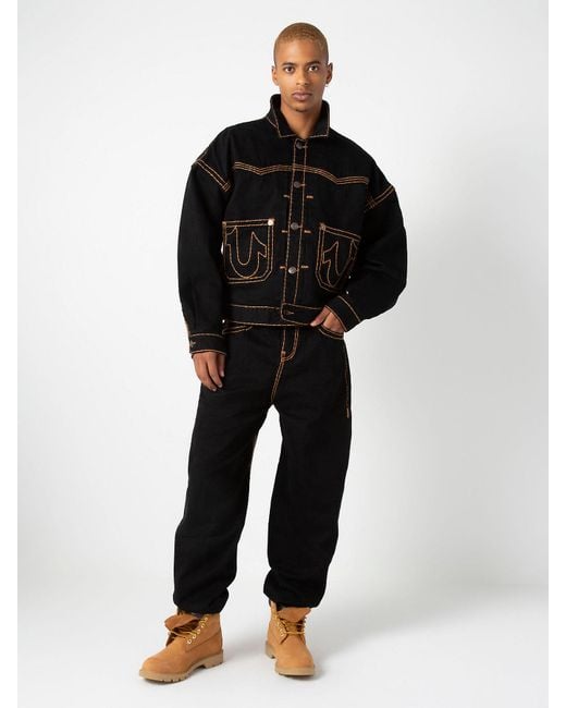 TRUE RELIGION Sebastien Ami X Warped Joey Super T in Black for Men