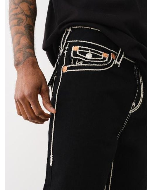 TRUE RELIGION Vinny Rope Stitch Ultra Baggy Jean in Black for Men