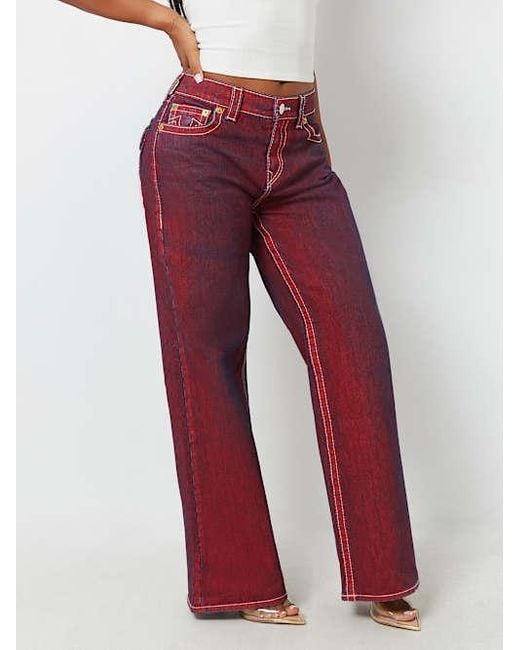 True Religion Red Bobbi Big T Baggy Jean