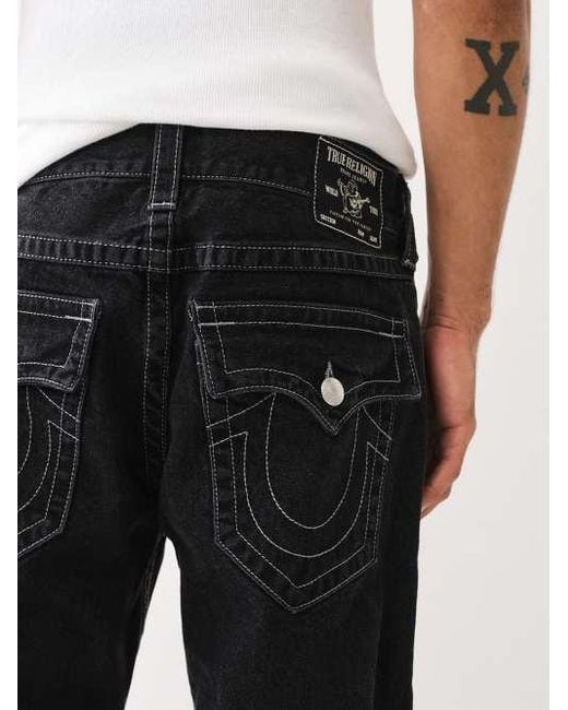 パンツ TRUE RELIGION Flared denims black JOEY MID RISE FLAP FLARE JEAN - Body Rinse Black | True Religion