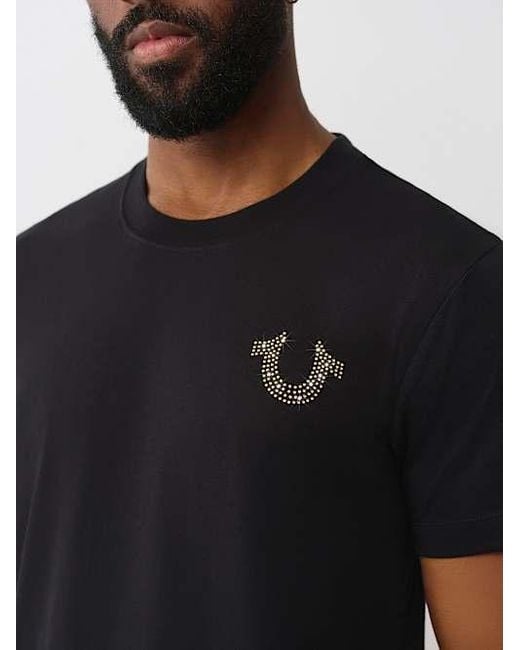 True Religion Black Crystal Logo T-shirt for men