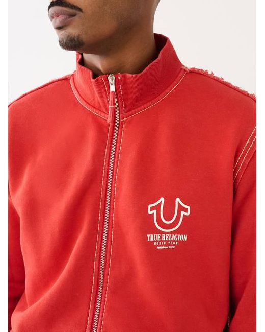 True Religion Red Tr Logo Big T Track Jacket for men