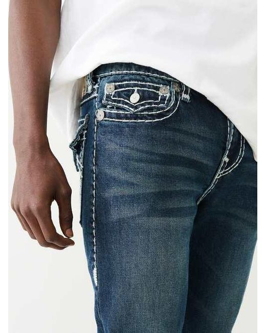 True Religion Blue Rocco Stacked Super T Skinny Jean for men