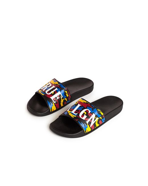 True Religion Camo Print Slides in Red for Men Lyst