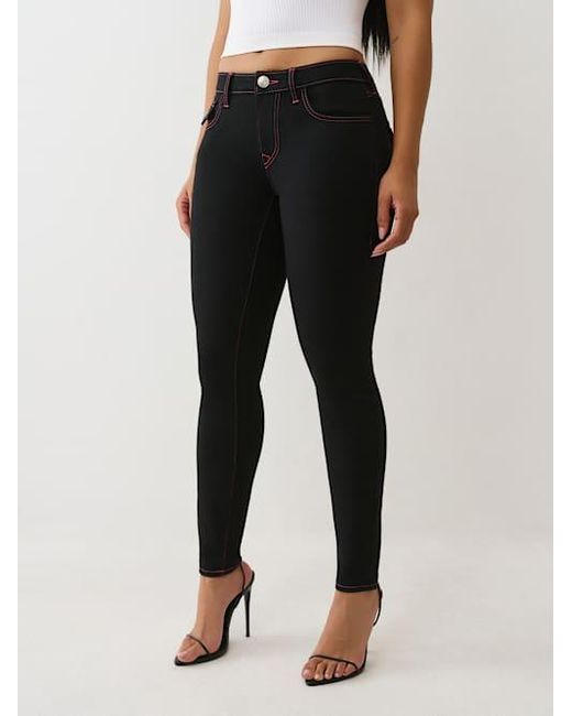 True Religion Black Jennie Crystal Curvy Skinny Jean