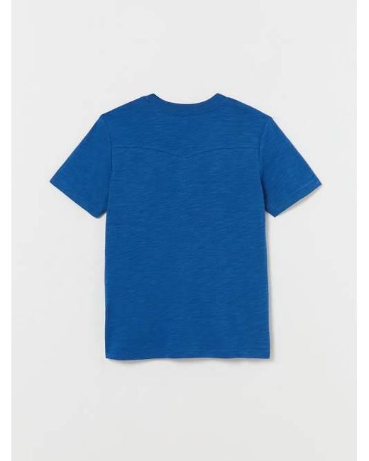 True Religion Blue Boys Horseshoe Logo Henley Shirt for men