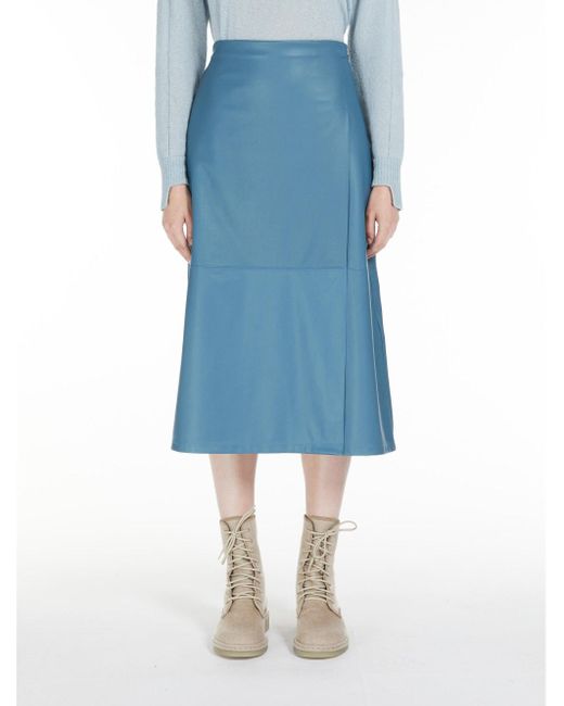 Max Mara Midi Skirt in Blue | Lyst