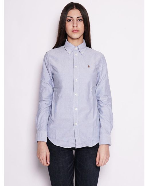 ralph lauren light blue oxford shirt