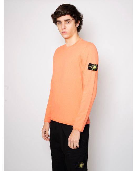 stone island orange sweater