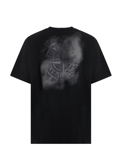 T-shirt di Stone Island in Black da Uomo