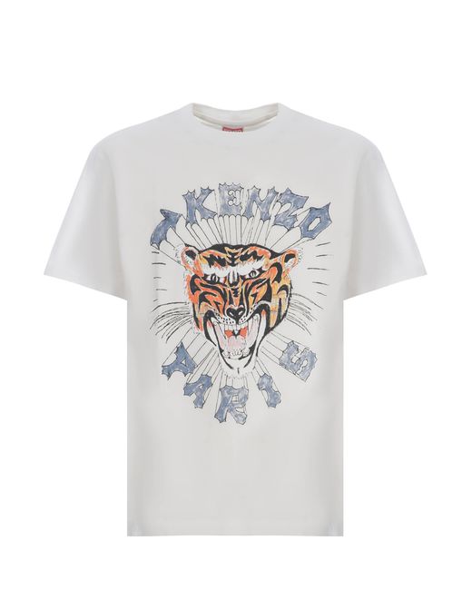 T-shirt " Drawn Varsit" di KENZO in White da Uomo