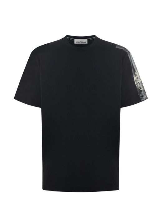 T-shirt di Stone Island in Black da Uomo