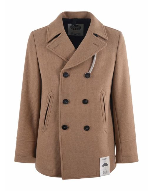 Peacoat di Camplin in Brown da Uomo