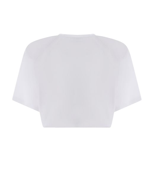 Crop t-shirt Bocca di Fiorucci in White