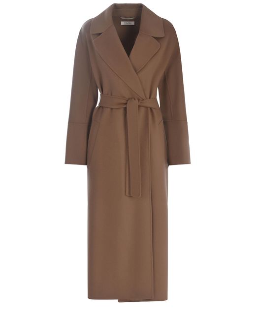 Cappotto lungo S Max Mara "Elisa" di Max Mara in Brown