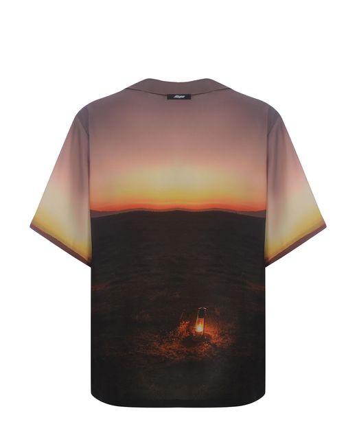 Camicia "Sunset" di MSGM in Black da Uomo