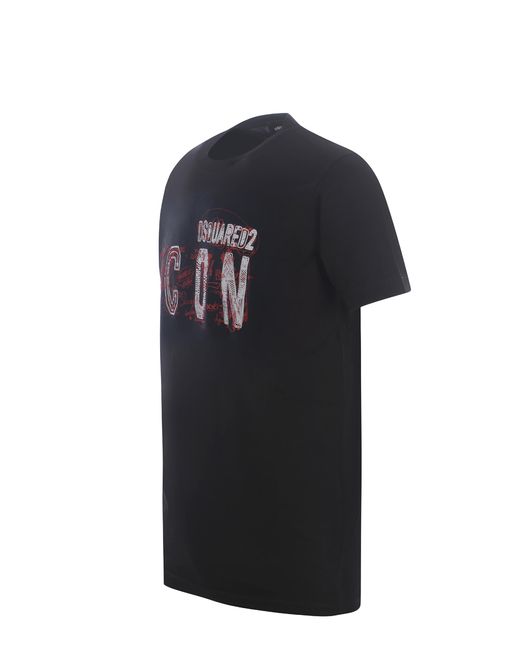 T-shirt 2 Scribble di DSquared² in Black da Uomo