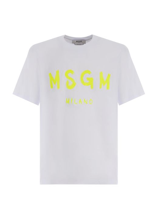 T-shirt di MSGM in White da Uomo