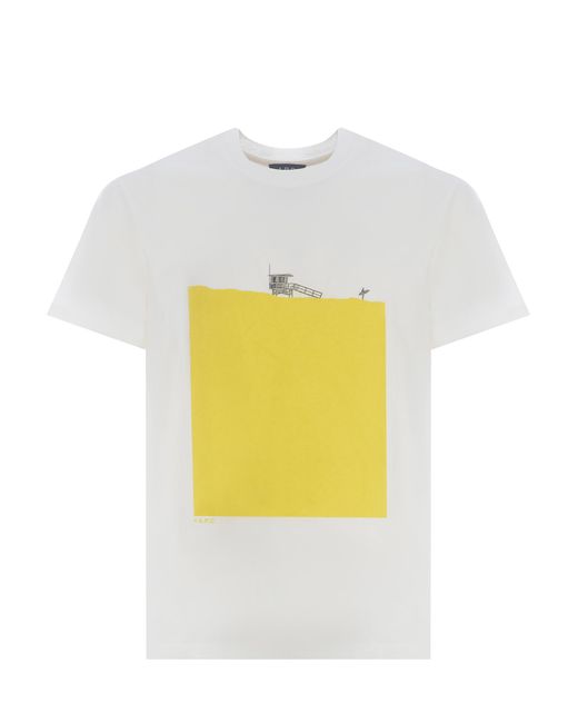 T-shirt "Crush" di A.P.C. in White da Uomo