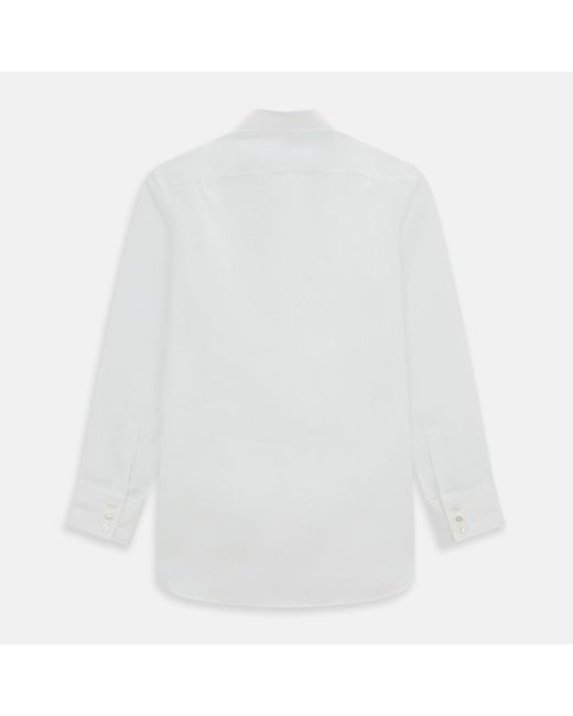 Turnbull & Asser White Linen Mayfair Shirt for men