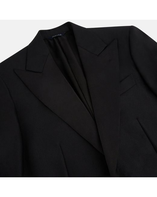 Turnbull & Asser Black Single Breasted Dinner Suit for men